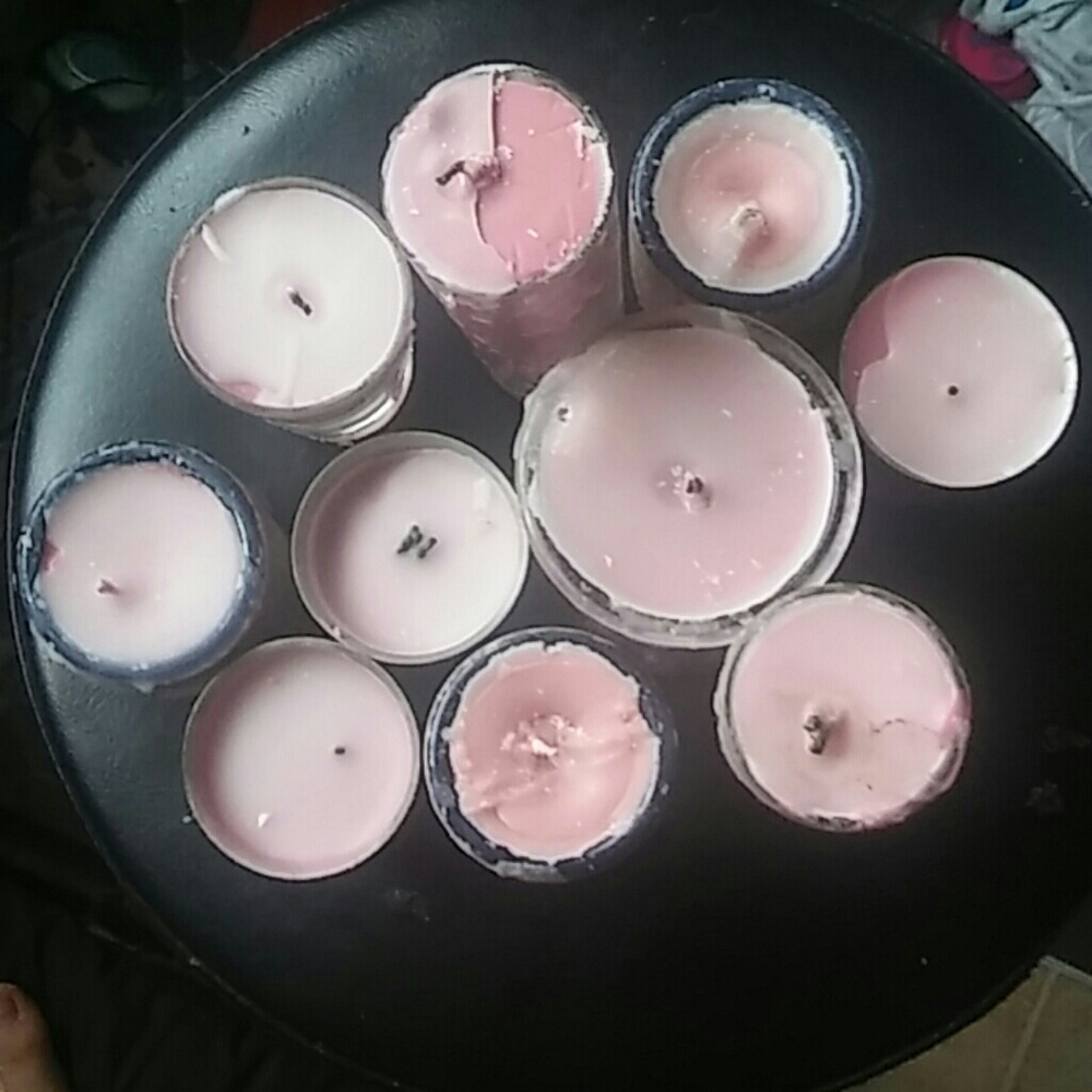 Lot of 10 homemade candles